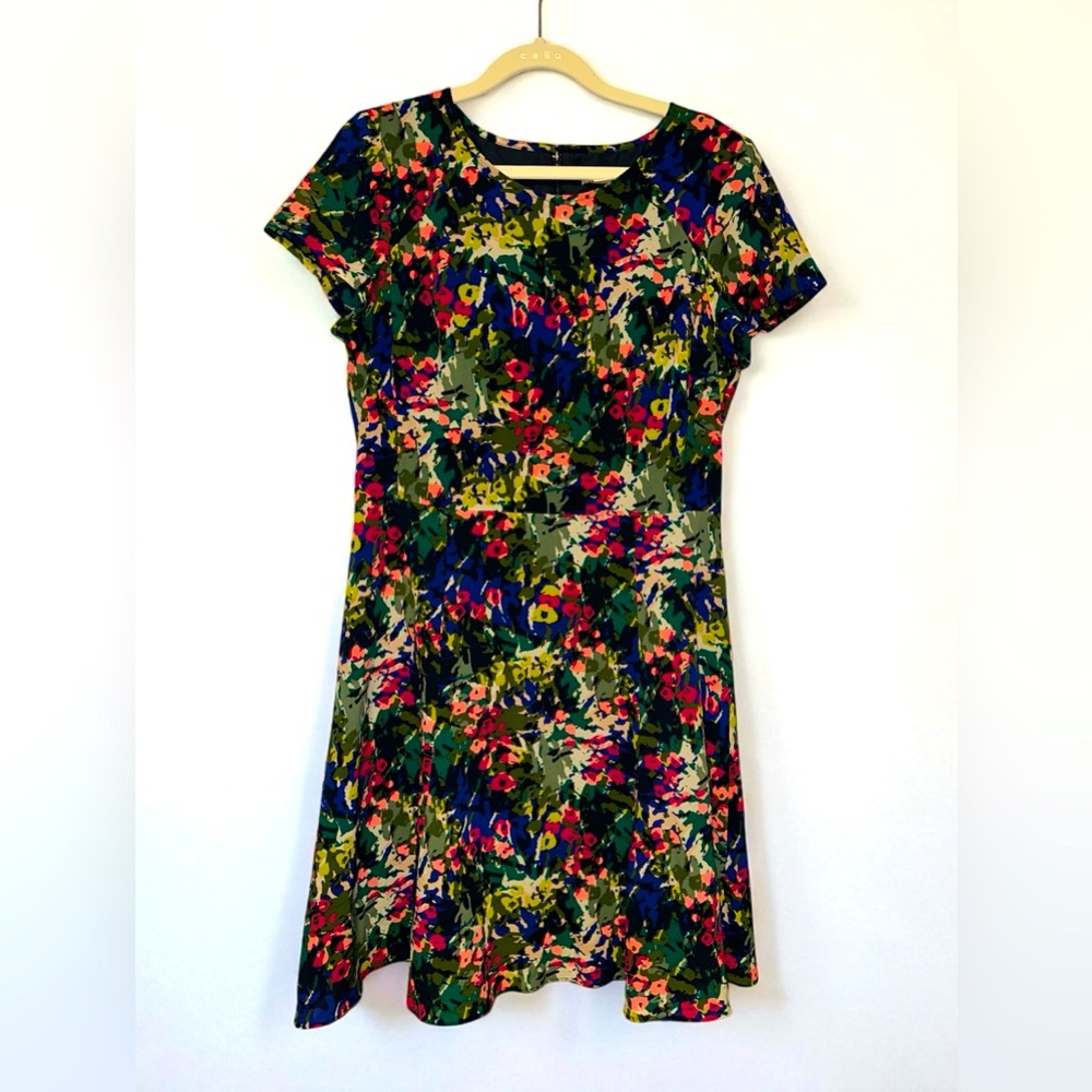 J. Crew Multicolor Floral Mini Dress size 8 EUC